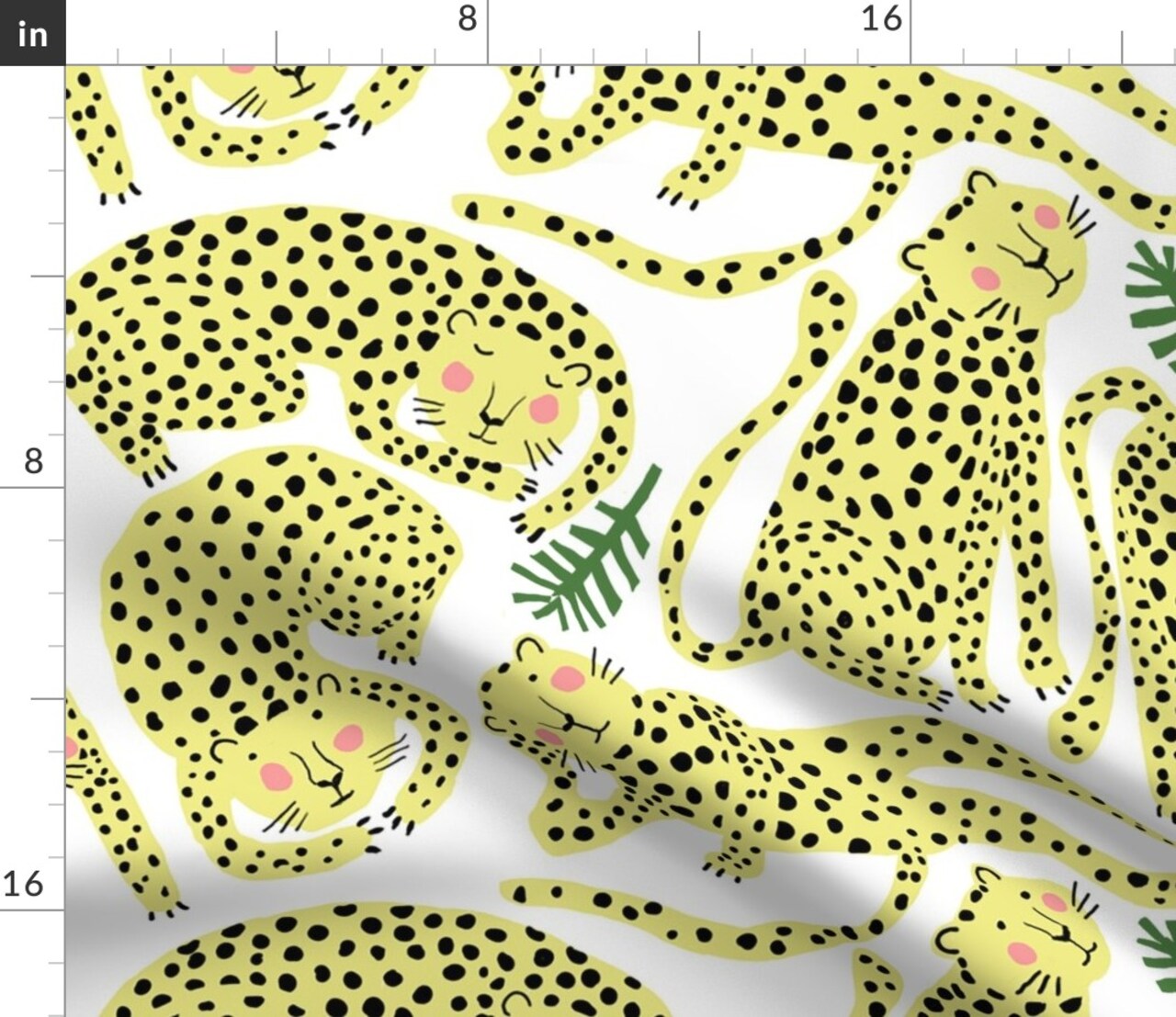 Animal Print Cheetah Leopard Jaguar Jungle Cute Kids Room Cats Tropical Safari Custom Printed Fabric by Spoonflower Various Fabrics by the Yard or Fat Quarter